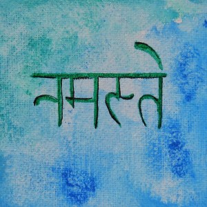 Namaste in Sanskrit by DakiniPaint